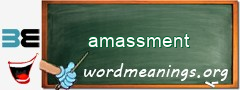 WordMeaning blackboard for amassment